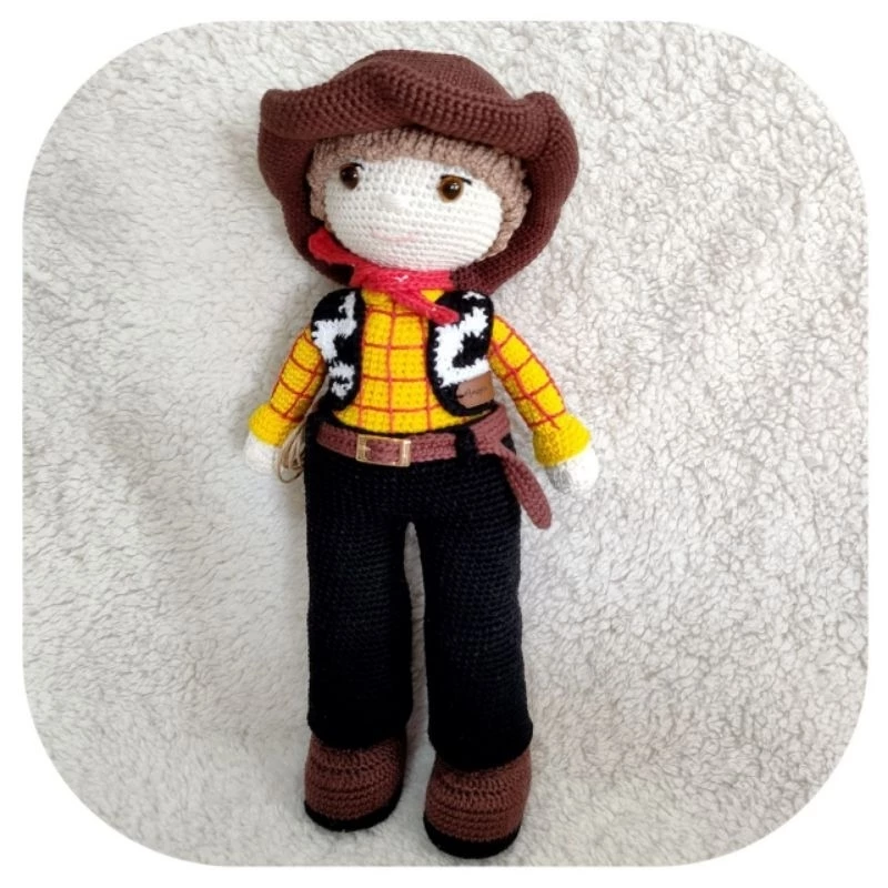 Boneco Cowboy Amigurumi