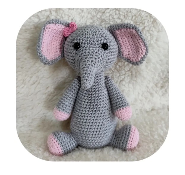 Elefante Amigurumi 20 Cm