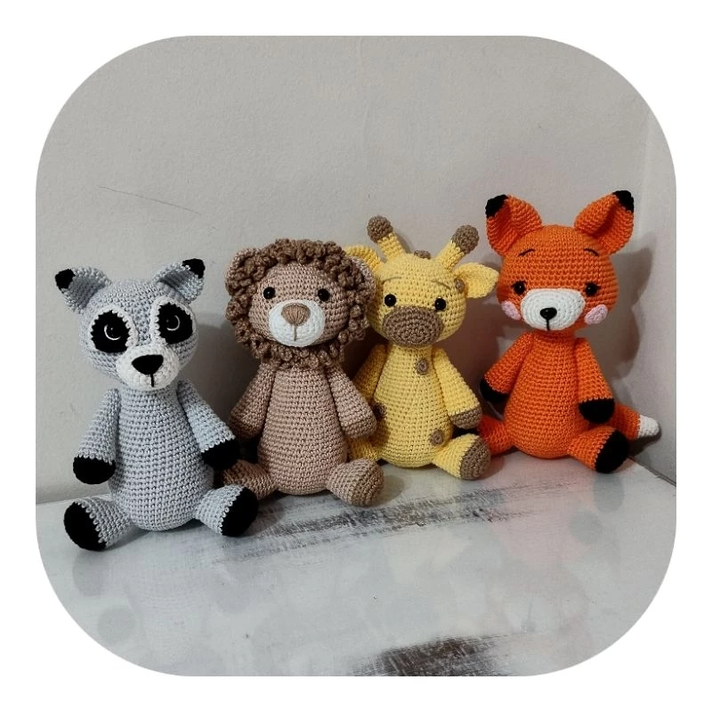 Kit Amigos da Floresta Amigurumi 4 Unidades