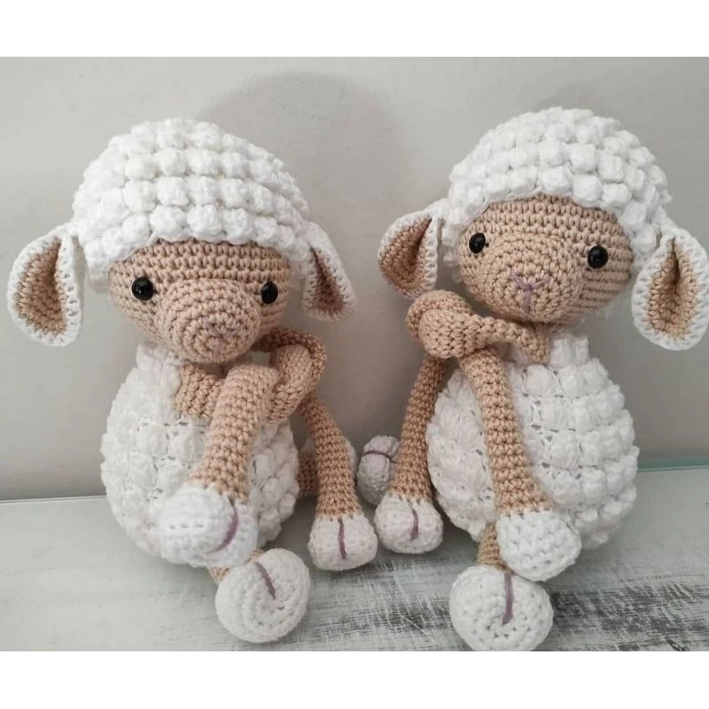 Kit Ovelha Abraça Cortina Amigurumi