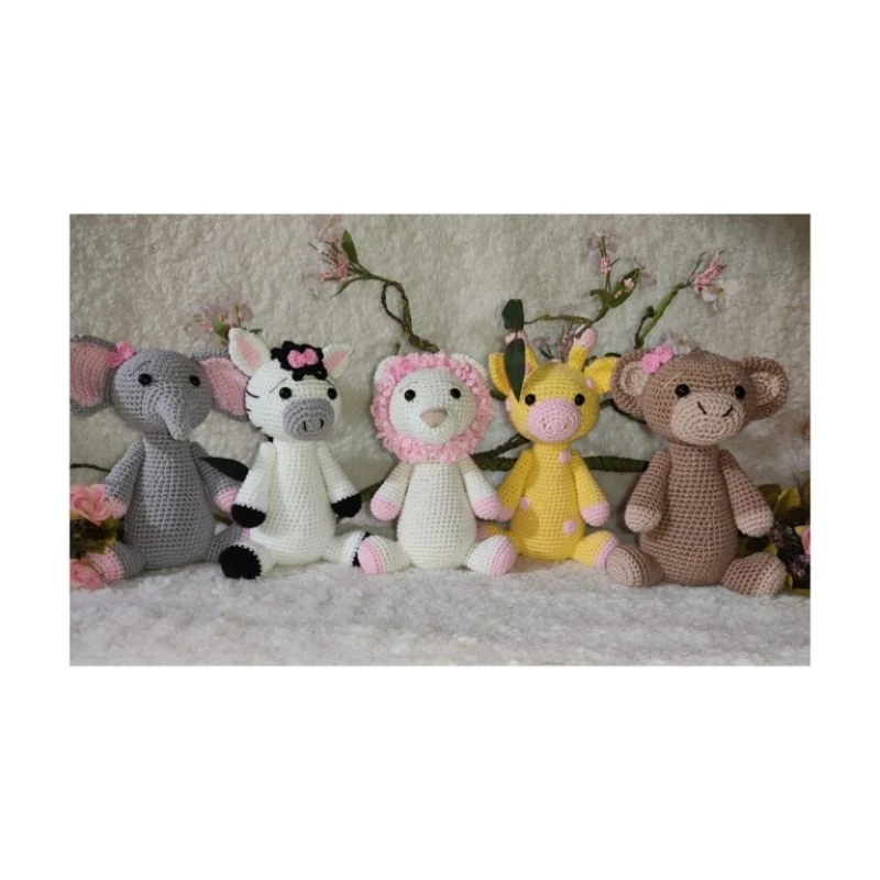 Kit Safari Amigurumi 5 Unidades