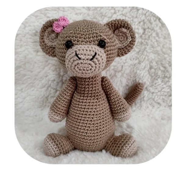 Macaco Amigurumi 20 Cm