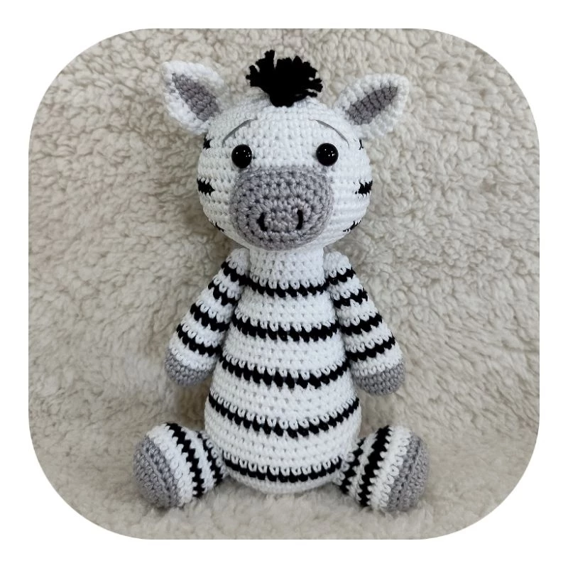 Zebra Listrada Amigurumi 20cm