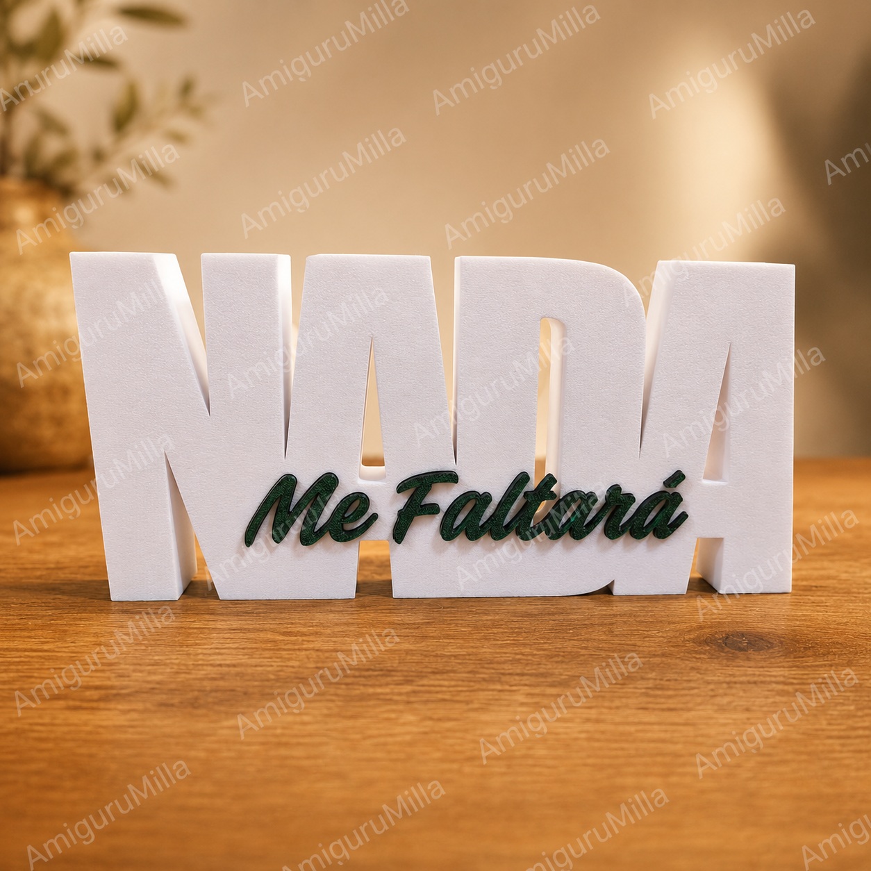Peça Decorativa Nada Me Faltará