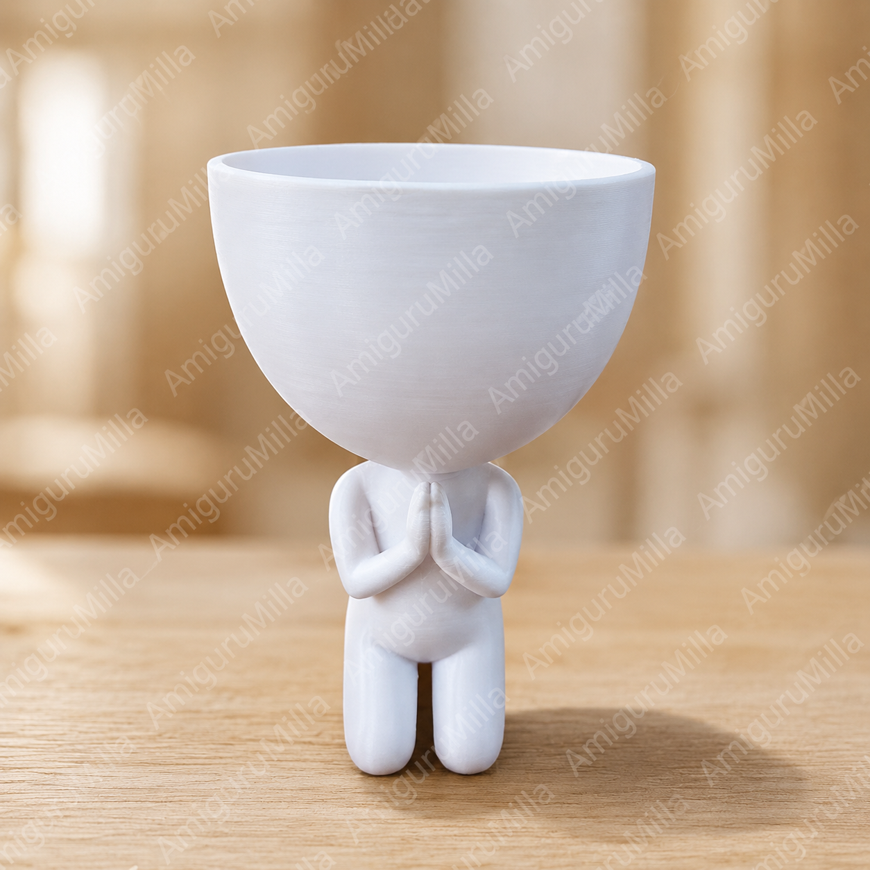 Vaso Bonequinho em Oração em Impressão 3D